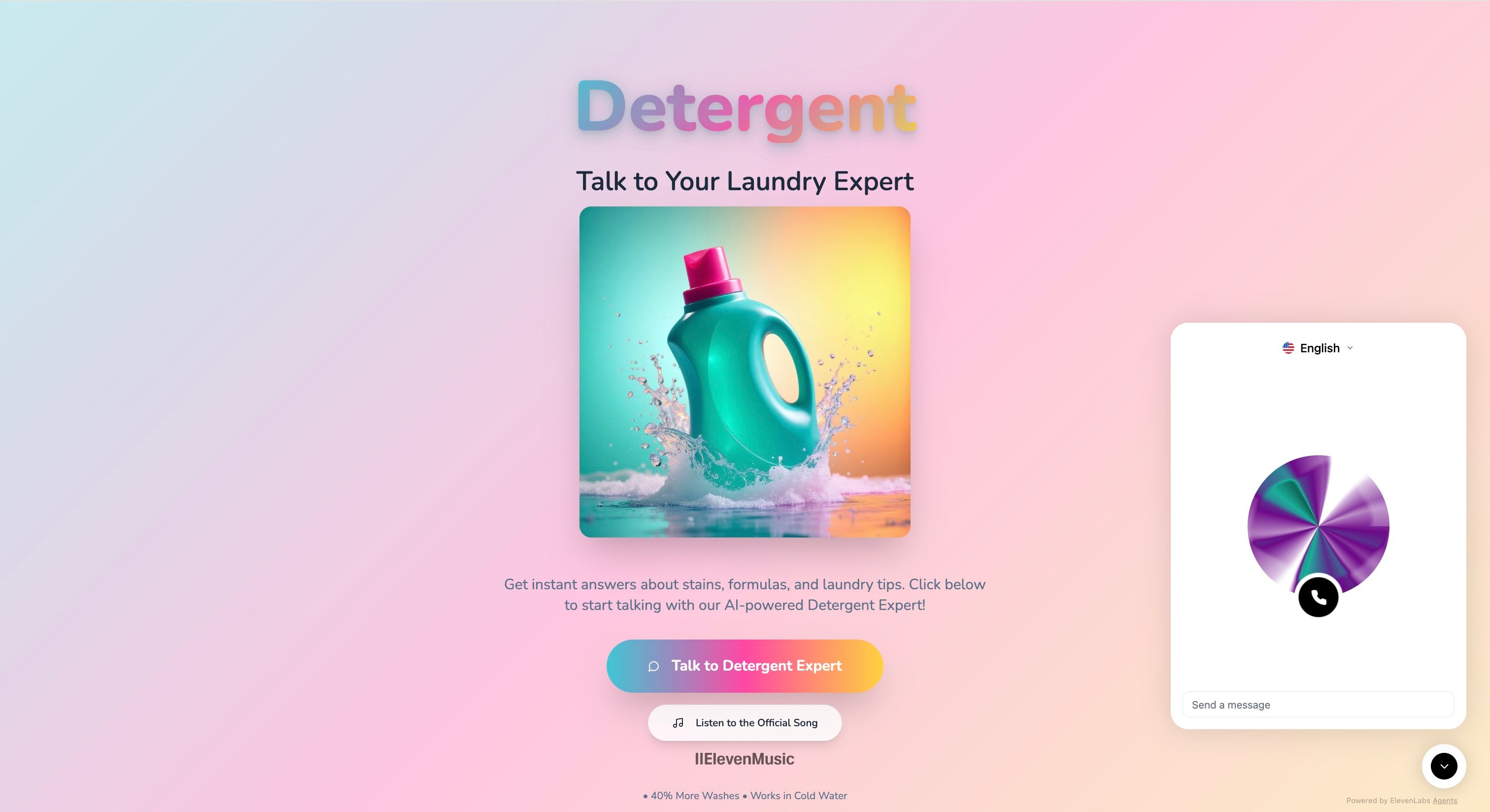 ElevenLabs detergent brand demo